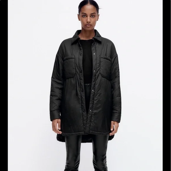 Zara Oversized WATER REPELLENT OVERSHIRT SHACKET - Picture 1 of 4